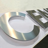 Brushed Stainless Steel Flat Cut Letters