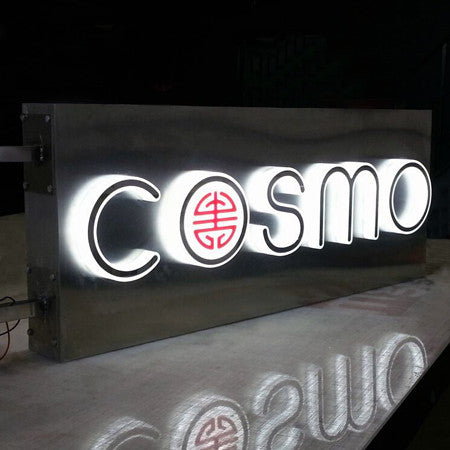 acrylic led illuminated built-up letters sign store front shop sign restaurant sign