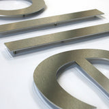 Brushed Stainless Steel Flat Cut Letters