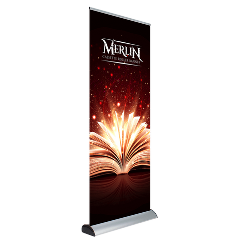 Merlin Roll-Up Banner with Replaceable/Interchangable Graphic Cassette